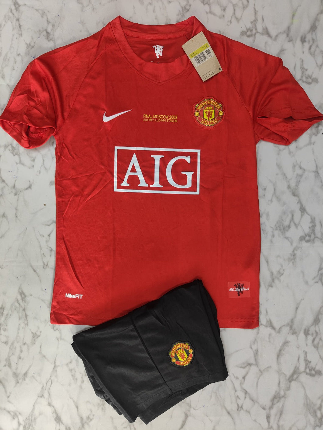 Manchester United Home Retro Football Jersey 2007/08 Set