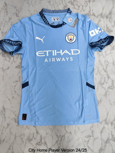 Manchester City Home Football Jersey 24/25 Player Version