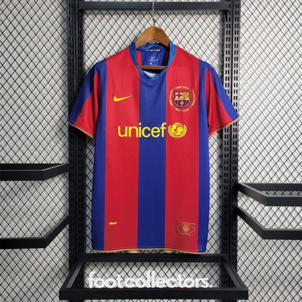 Barcelona 2007-08 UNICEF Home Retro Jersey