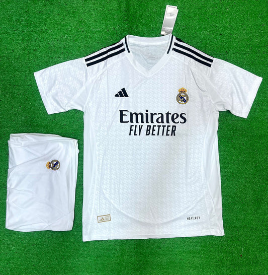 Real Madrid Home 24/25 Set (Jersey with Shorts)