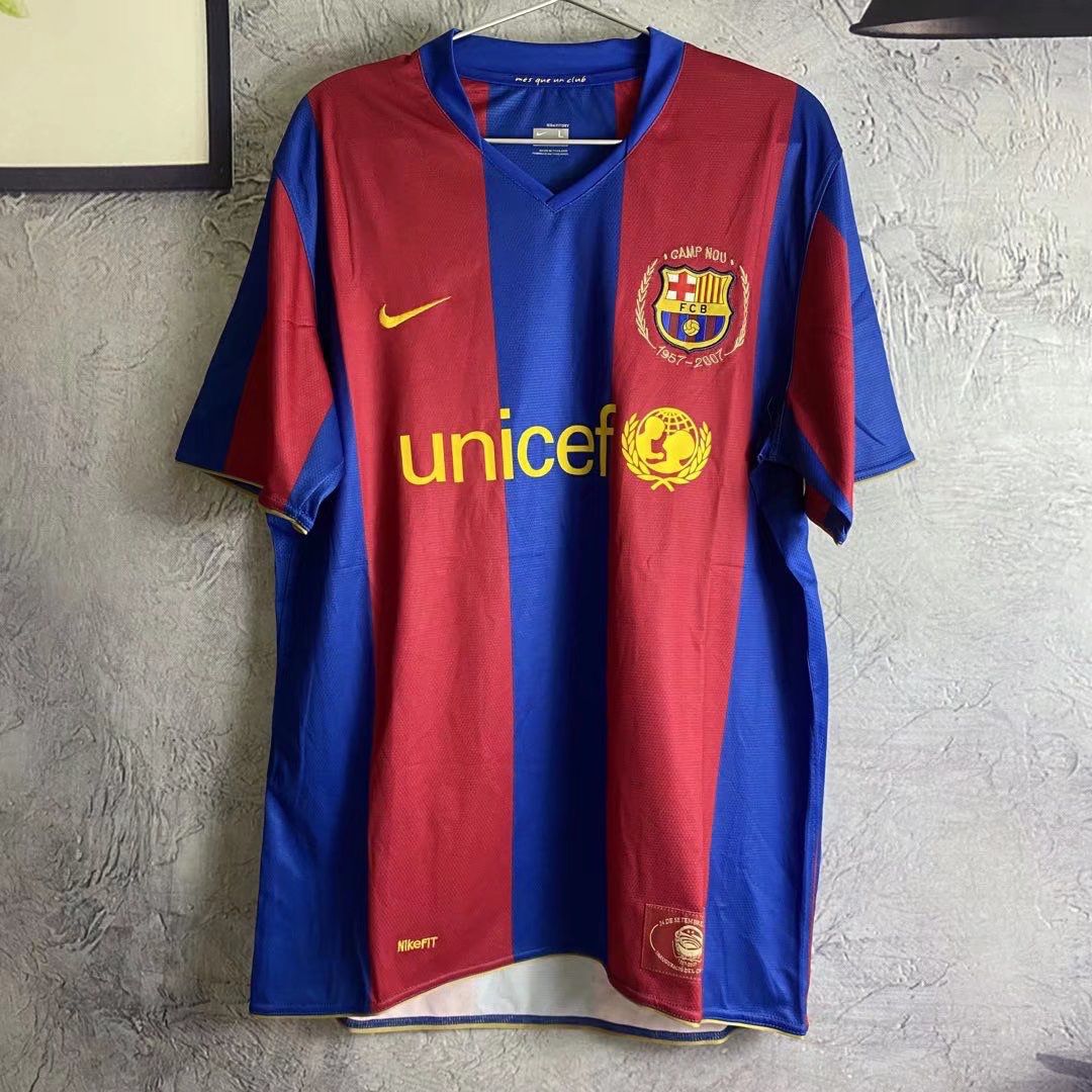 Barcelona 2007-08 UNICEF Home Retro Jersey