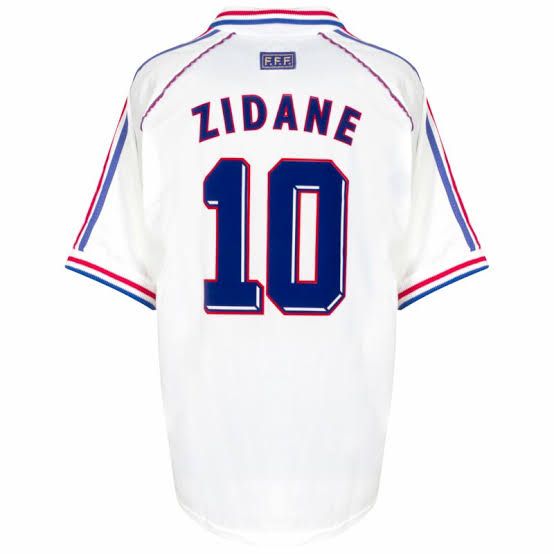 France 1998 World Cup Zinedine Zidane Away Shirt